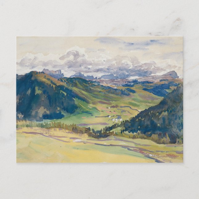 Carte Postale John Singer Sargent - Open Valley, Dolomites (Devant)