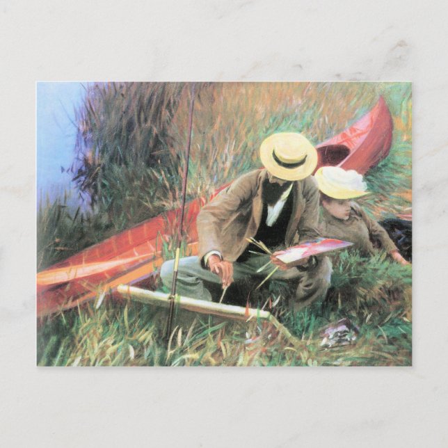Carte Postale John Singer Sargent - Paul Helleu se tient avec se (Devant)