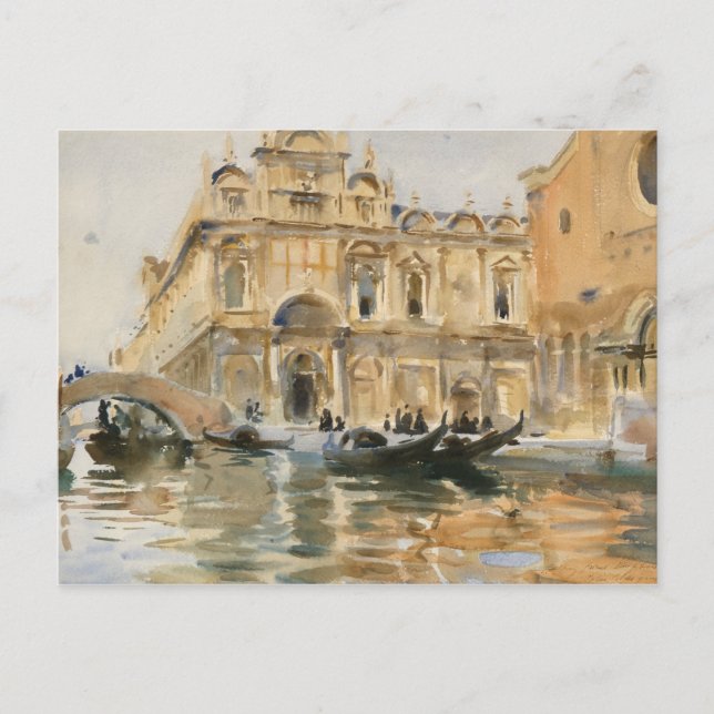 Carte Postale John Singer Sargent - Rio dei Mendicanti, Venice (Devant)