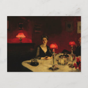 Carte Postale John Singer Sargent - Un dîner table à la nuit
