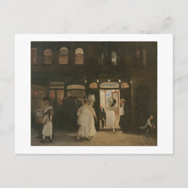 Carte Postale John Sloan, The Haymarket, Sixième Avenue (Devant)