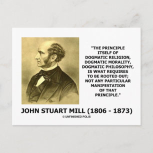 Carte Postale John Stuart Mill Dogmatic Religion Moralité Citati