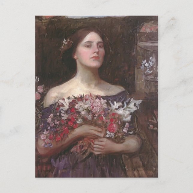 Carte Postale John Waterhouse - Gather Ye Rosebuds ou Ophelia (Devant)