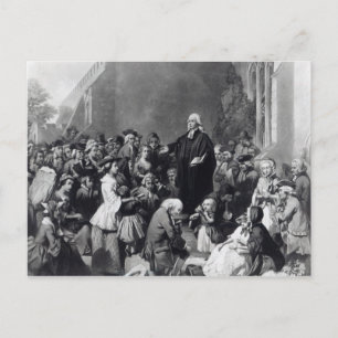 Carte Postale John Wesley prêche