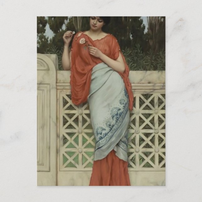 Carte Postale John William Godward - Il M'Aime, Il Ne M'Aime Pas (Devant)
