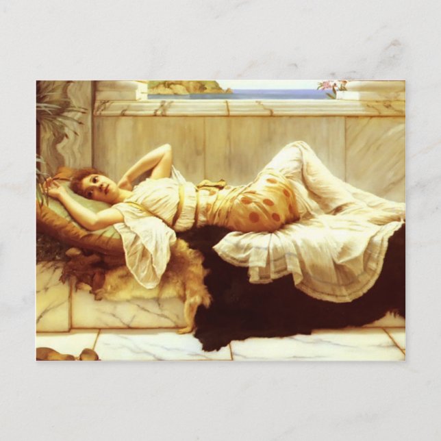 Carte Postale John William Godward- Liegende (Devant)