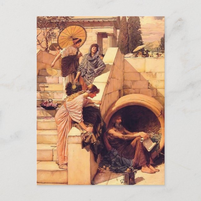 Carte Postale John William Waterhouse - Diogenes (Devant)
