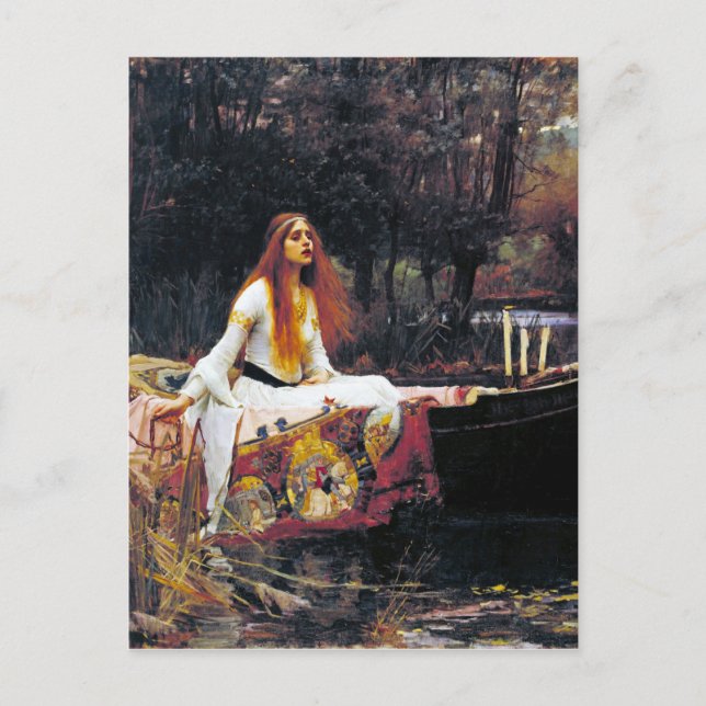 Carte Postale John William Waterhouse La Dame De Shalott (Devant)