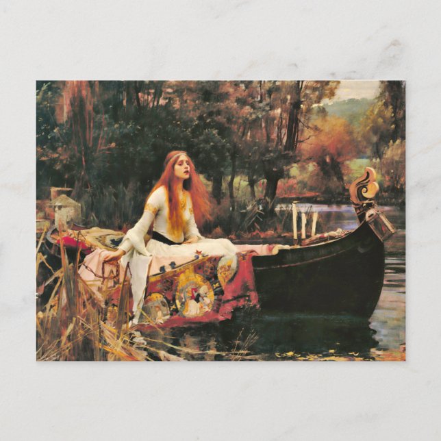 Carte Postale John William Waterhouse Lady of Shalott (Devant)