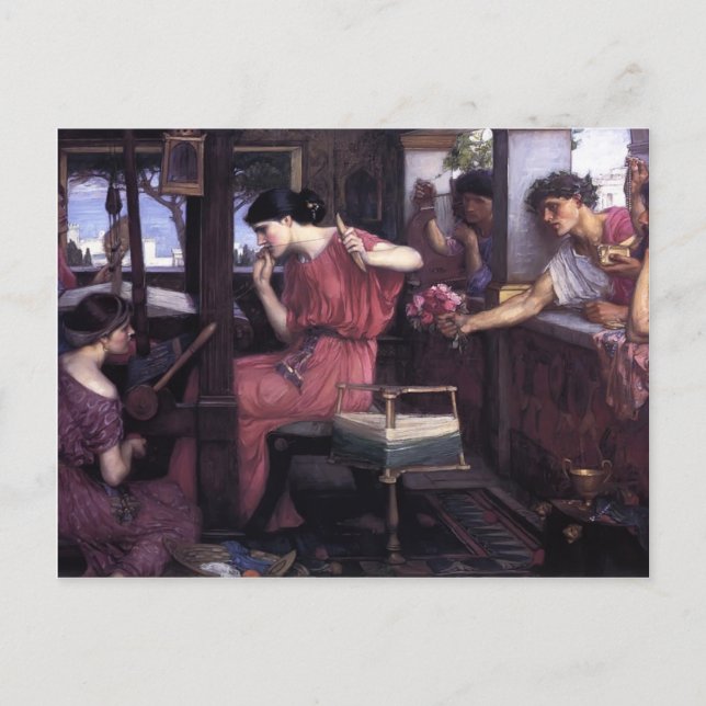 Carte Postale John William Waterhouse - Penelope et les prétenda (Devant)