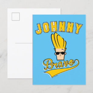 Carte Postale Johnny Bravo Collegiate Graphic