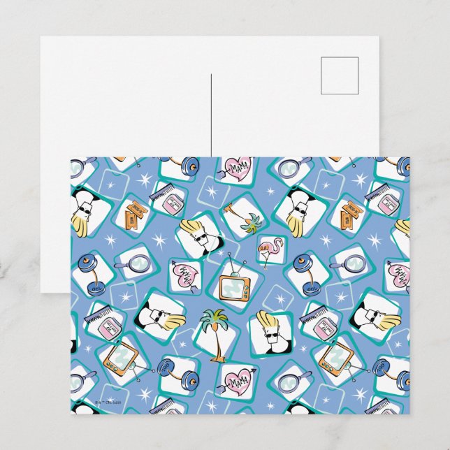 Carte Postale Johnny Bravo Motif Icon (Devant / Derrière)