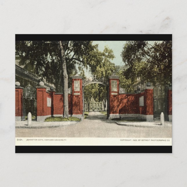 Carte Postale Johnson Gate Harvard University 1902 (Devant)