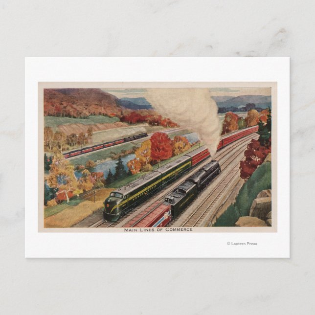 Carte Postale Johnstown, Pennsylvanie (Trains de commerce) (Devant)