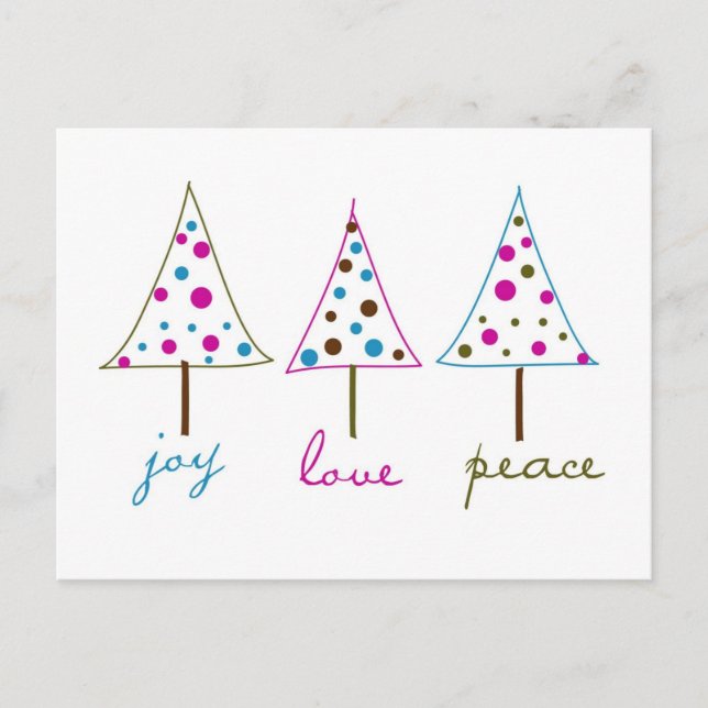 Carte postale Joie, Amour, Paix (Devant)