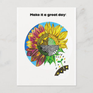 Carte Postale Joie de Tournesol