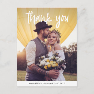 Carte Postale Joie   Merci photo mariage