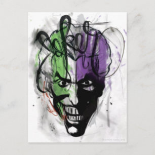 Carte Postale Joker Neon Airbrush Portrait