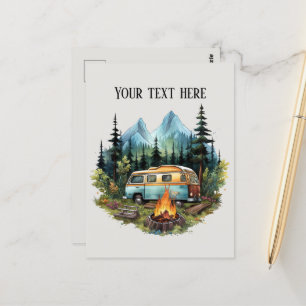 Carte Postale Joli amoureux du camping ajouter du texte