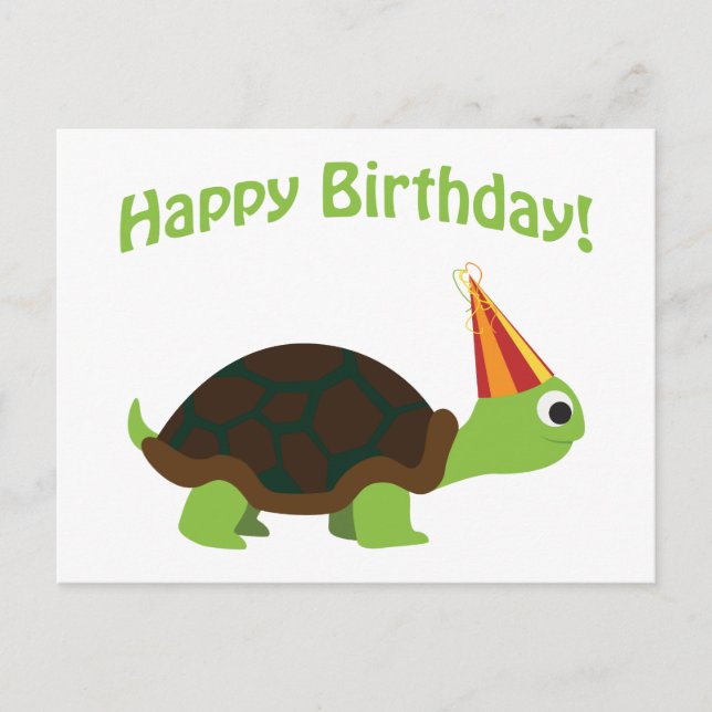 Carte Postale Joli anniversaire ! Tortue (Devant)