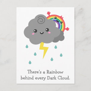 Carte Postale Joli arc-en-ciel derrière chaque nuage sombre