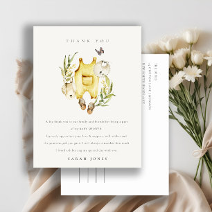 Carte Postale Joli Baby shower en feuillages jaunes