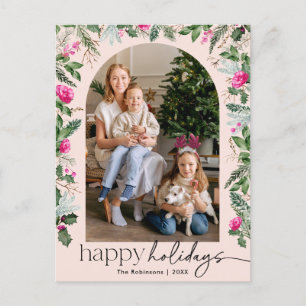 Carte Postale Joli Blush rose verdure Arch Photo Holiday