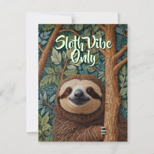 Carte Postale Joli boho rétro Sloth Hang dans là des vibes pares
