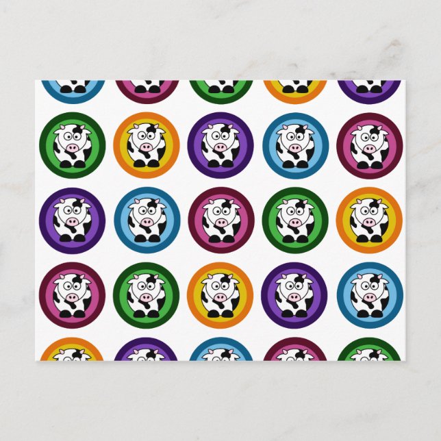 Carte Postale Joli cercle de vache (Devant)