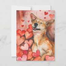Joli chien pour la Saint-Valentin