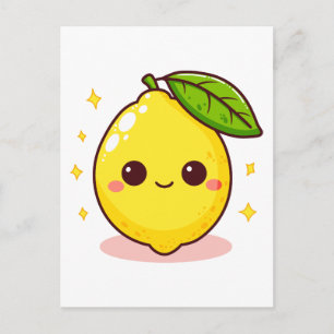 Carte Postale Joli Citron Jaune Heureux