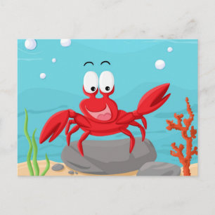 Carte Postale joli crabe