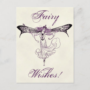 Carte Postale Joli Décal Fairy Vintage