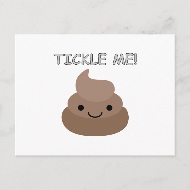 Carte Postale Joli Émoji Caca Qui Me Chatouille (Devant)