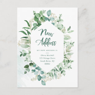 Carte Postale Joli Eucalyptus   Faire-part de déplacement géomét