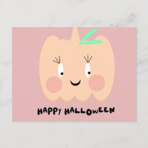 Carte Postale Joli Halloween Citrouille Broussissant