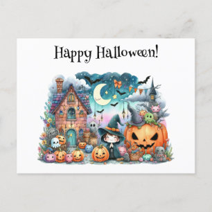 Carte Postale Joli Halloween Kawaii