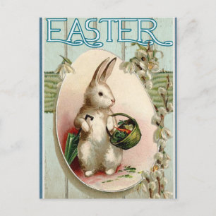 Carte Postale Joli lapin de Pâques Vintage