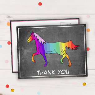 Carte Postale Joli Merci de tableau de bord Unicorn