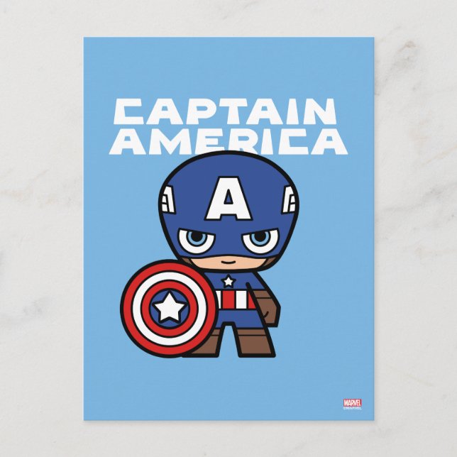 Carte Postale Joli Mini Captain America (Devant)