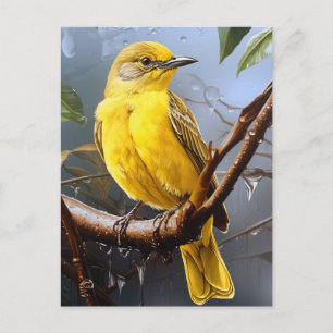 Carte Postale Joli oiseau jaune
