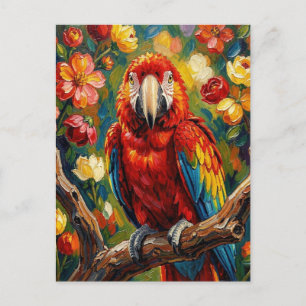 Carte Postale Joli perroquet ara impasto   Garder le contact