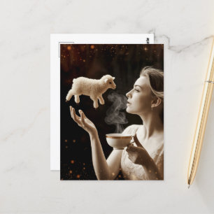 Carte Postale Joli petit agneau Magick