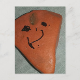 Carte Postale Joli Petit Caillou Peint en Cœur