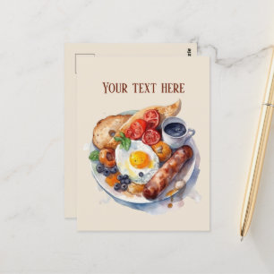 Carte Postale Joli petit déjeuner, ajouter du texte
