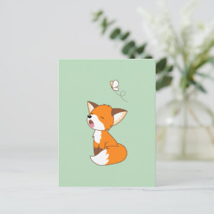 Carte Postale Joli Petit Fox Sleepy