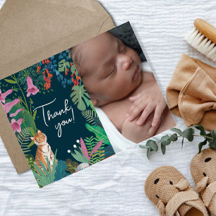 Carte Postale Joli petit tigre jungle tropical Merci
