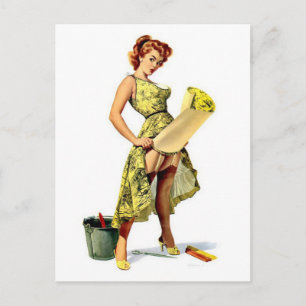 Carte Postale Joli pin Vintage vers le haut