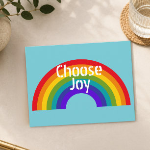 Carte Postale Joli Rainbow Inspirant Choisissez Joie