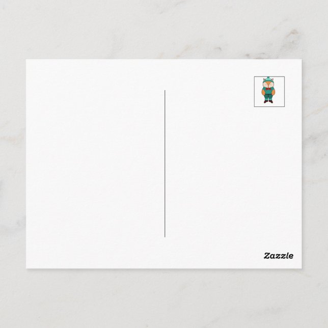 Carte Postale Joli renard vert (Dos)